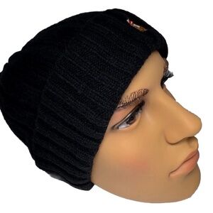 Polo Ralph Lauren Mens Wool Blend Skull Cap Winter Beanie Black Pony One Size